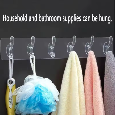 Transparent Sticky Wall Hooks