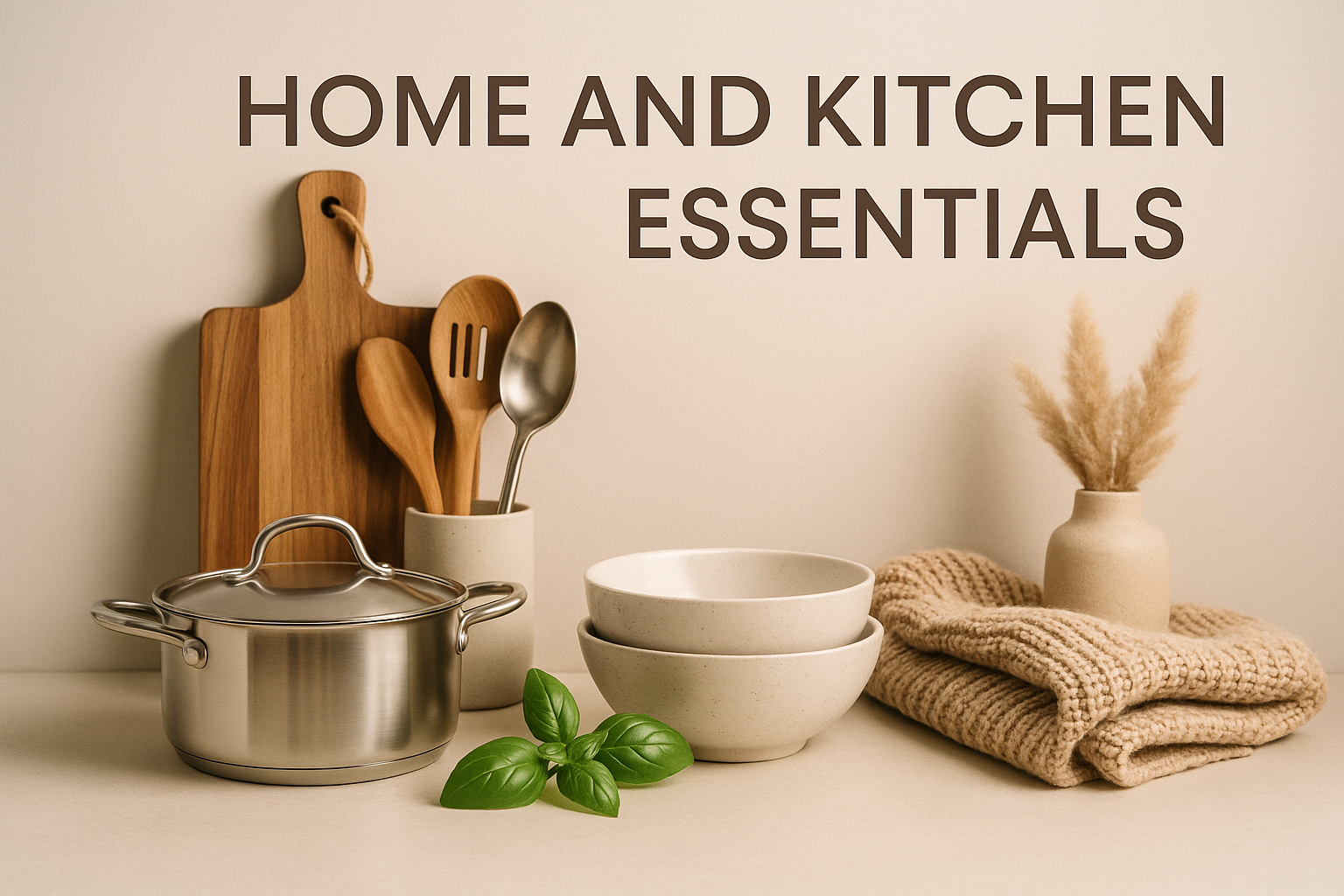 cover page for home and kitchen