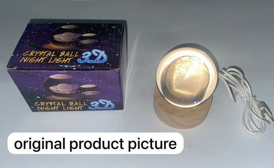 3D Crystal Ball Night Light
